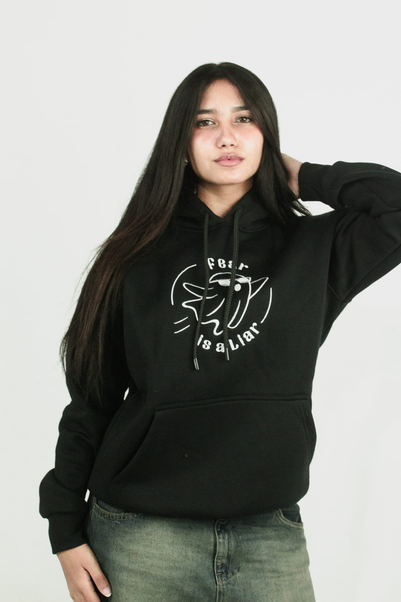 Fear is a liar Hoodie black - Image 7