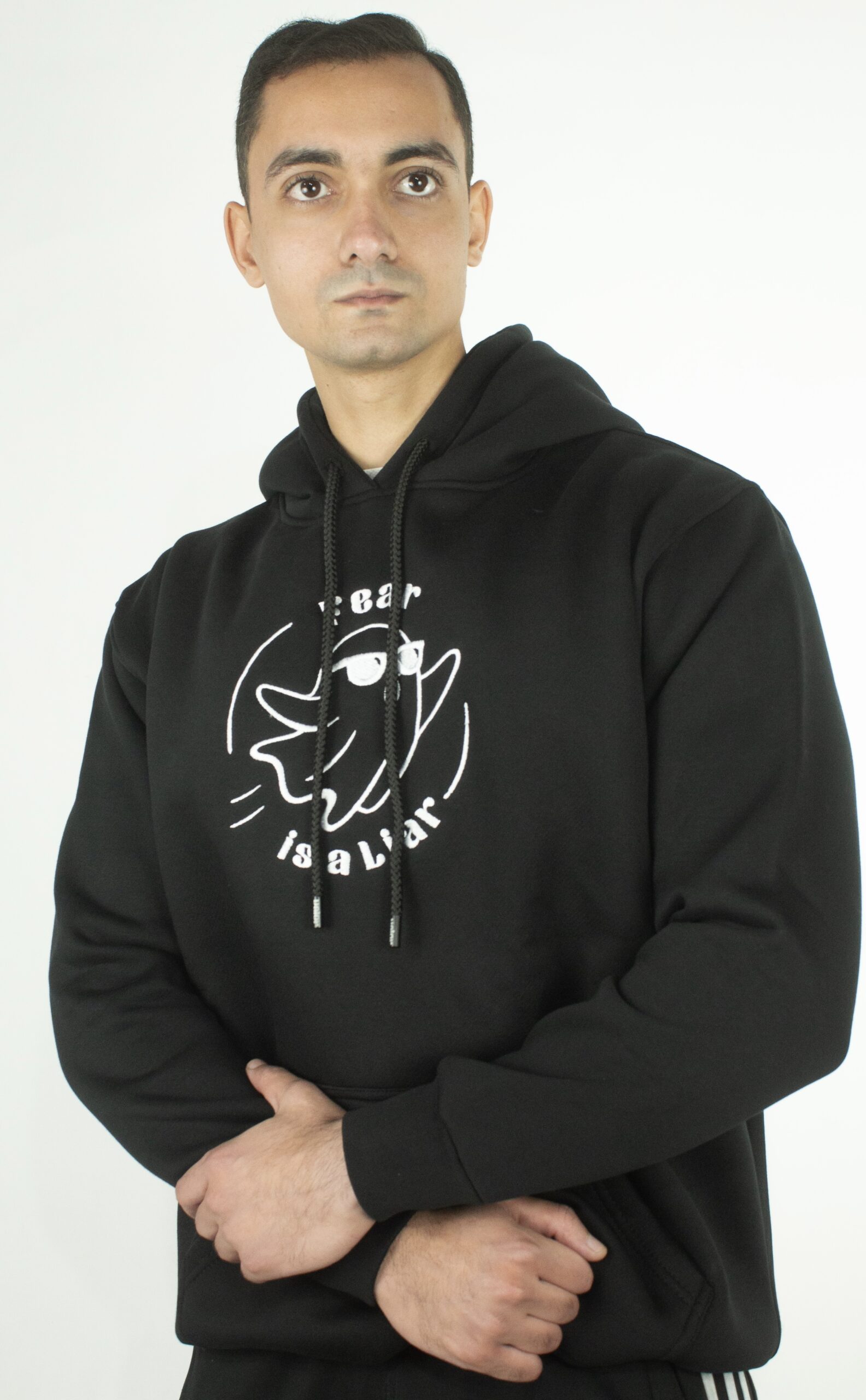 Fear is a liar Hoodie black - Image 3