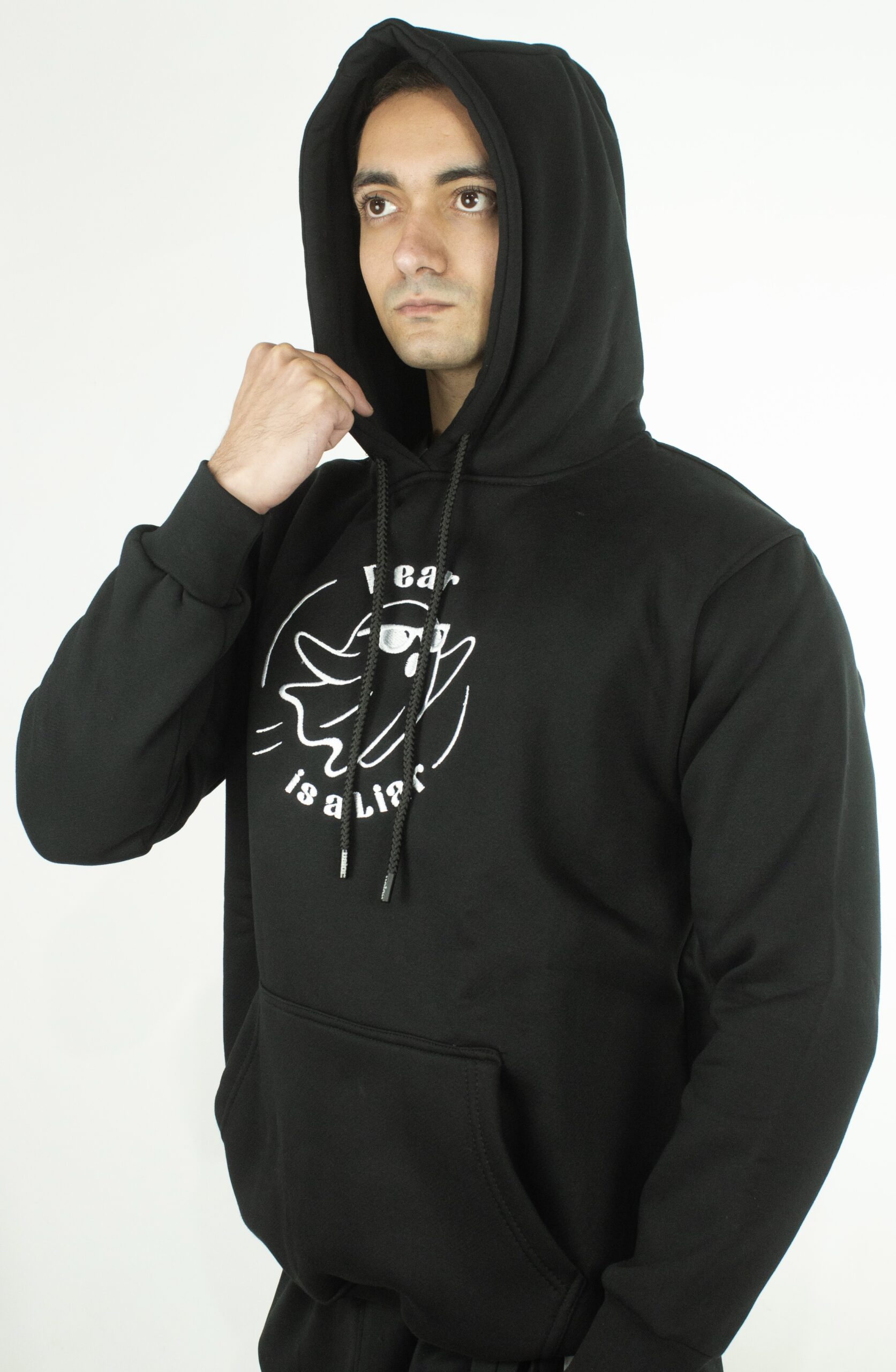 Fear is a liar Hoodie black - Image 2