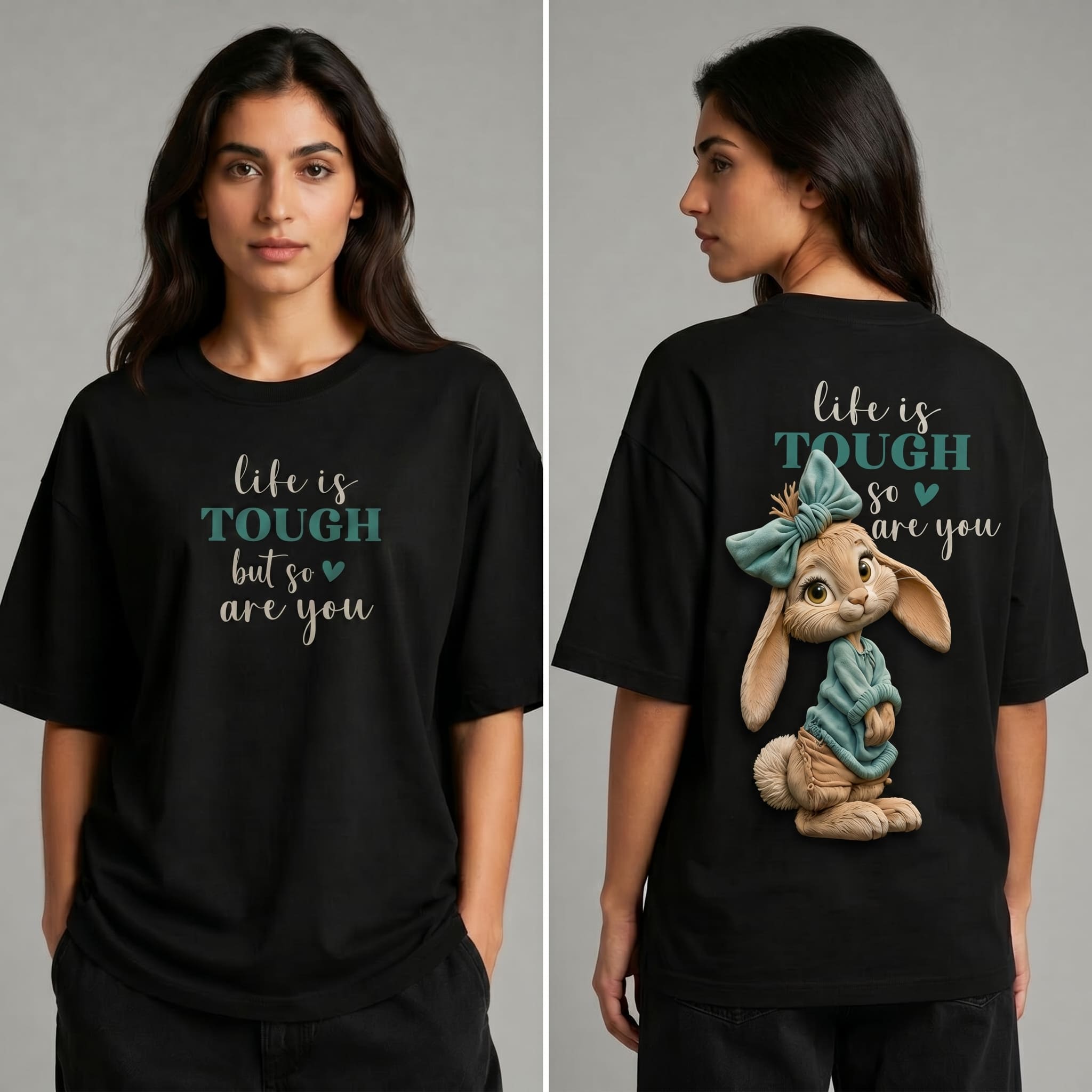 Tough Bunny Oversized T-Shirt - Image 3