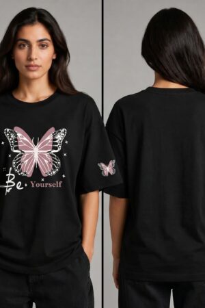 Be Yourself Butterfly Oversized T-Shirt