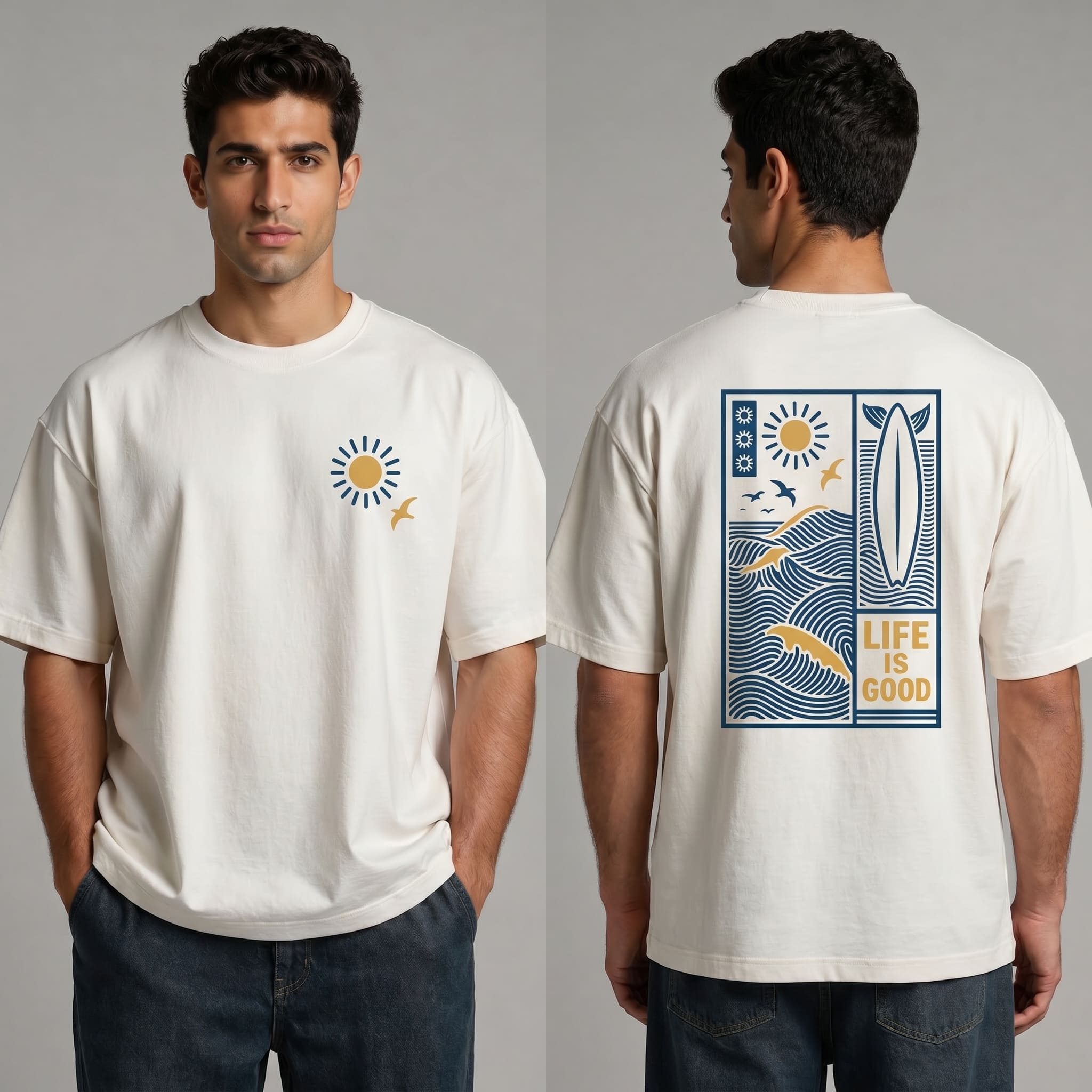 Life Is Good Surf Oversized T-Shirt