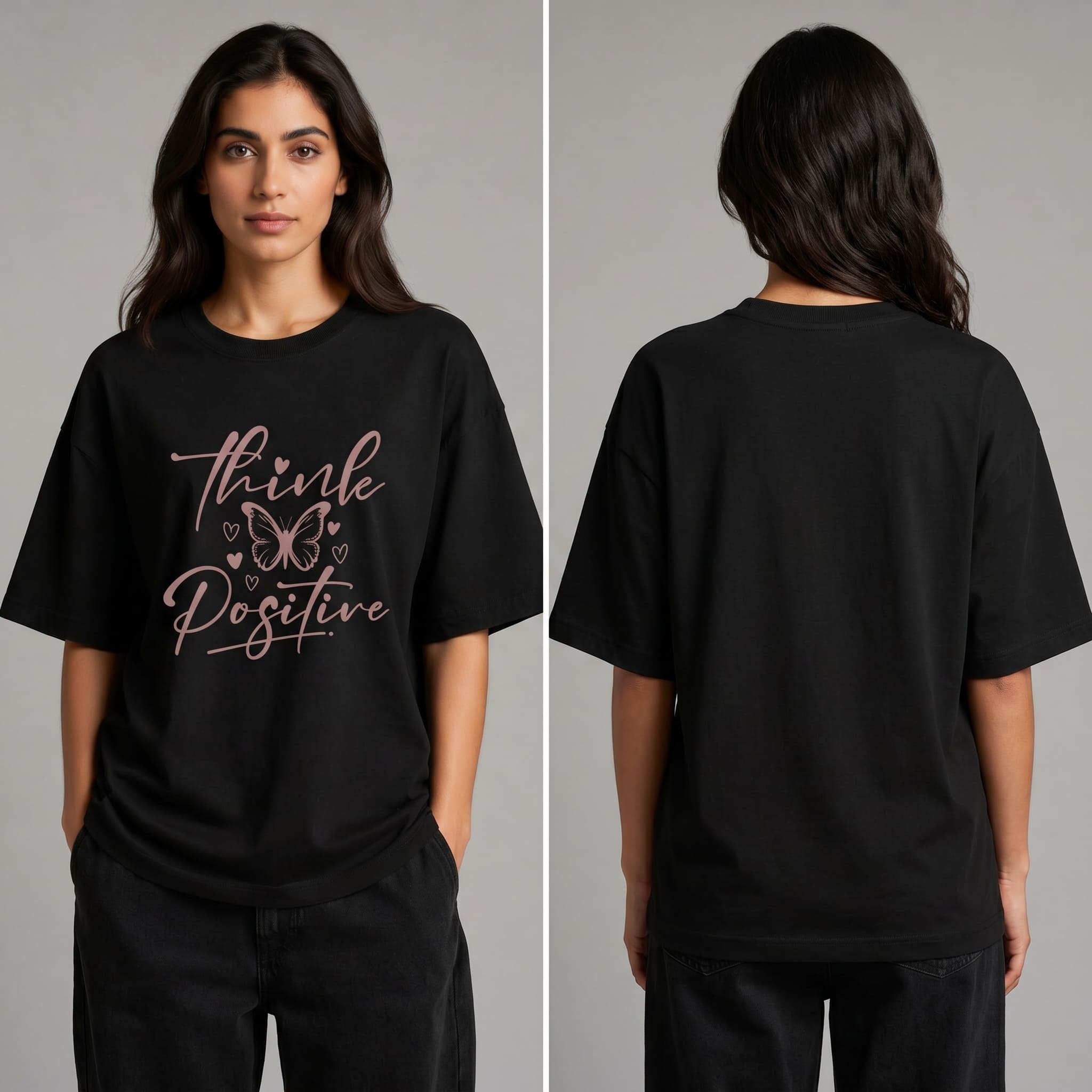 Think Positive Oversized T-Shirt - Image 2