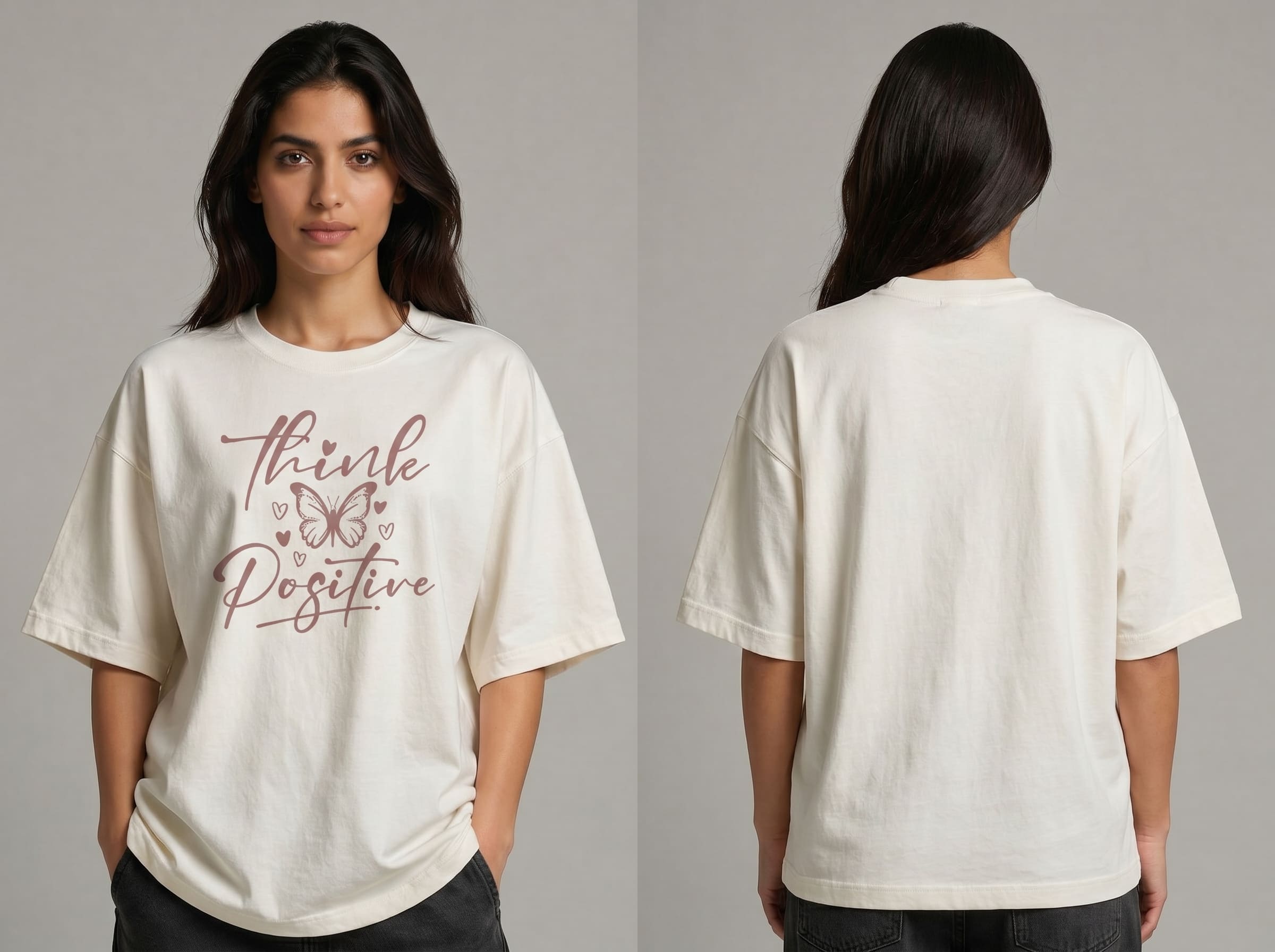 Think Positive Oversized T-Shirt