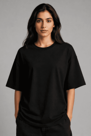 Plain Oversized T-Shirt – Black