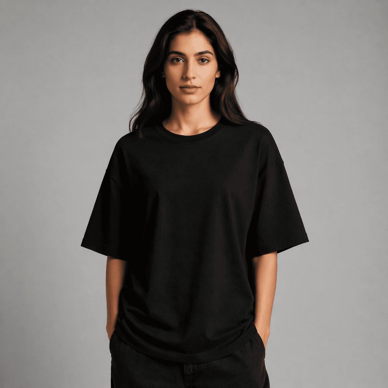 Plain Oversized T-Shirt – Black