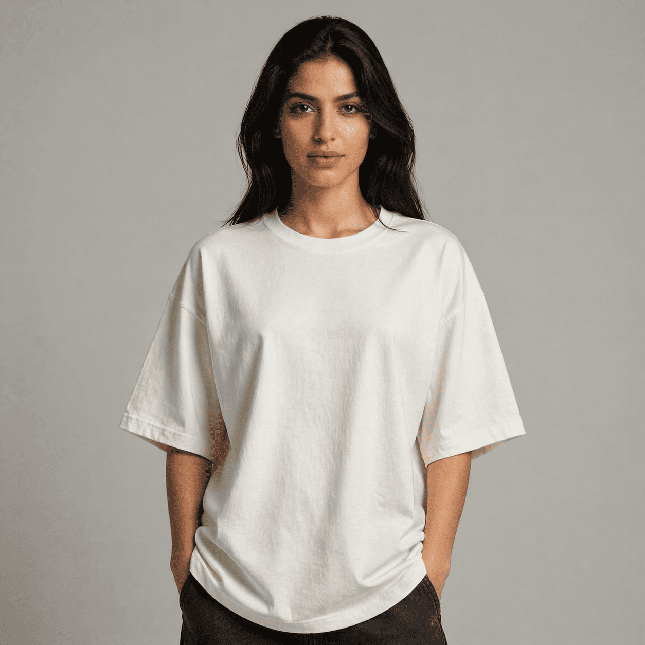 Plain Oversized T-Shirt – Off-White