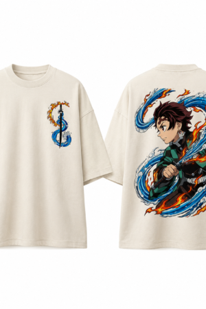 Tanjiro Water & Fire Oversized T-Shirt