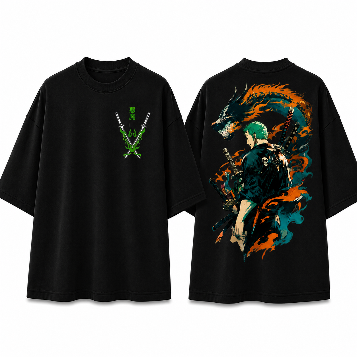 Zoro Dragon Twister Oversized T-Shirt