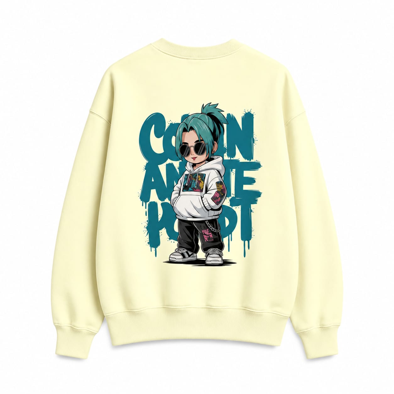 Cool Anime Kid Crewneck Sweatshirt - Image 2