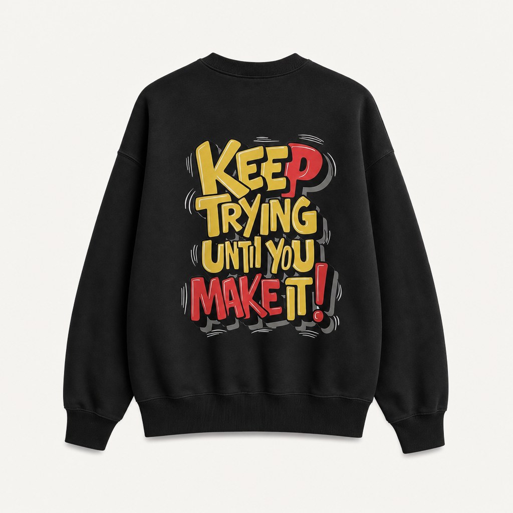 Keep Trying Crewneck Sweatshirt - Image 2