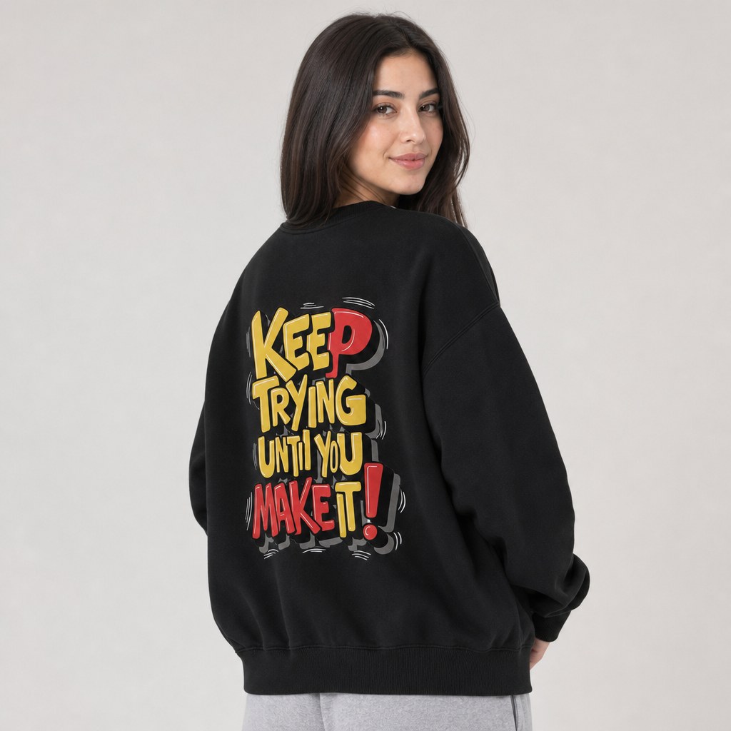 Keep Trying Crewneck Sweatshirt - Image 3
