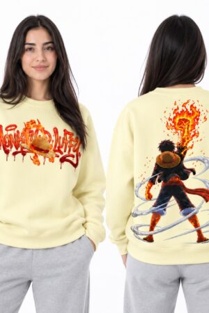 Luffy Fire Crewneck Sweatshirt