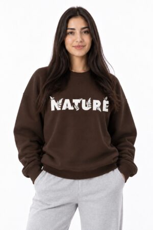 Nature Typography Crewneck Sweatshirt