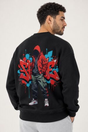 Street Style Graffiti Crewneck Sweatshirt