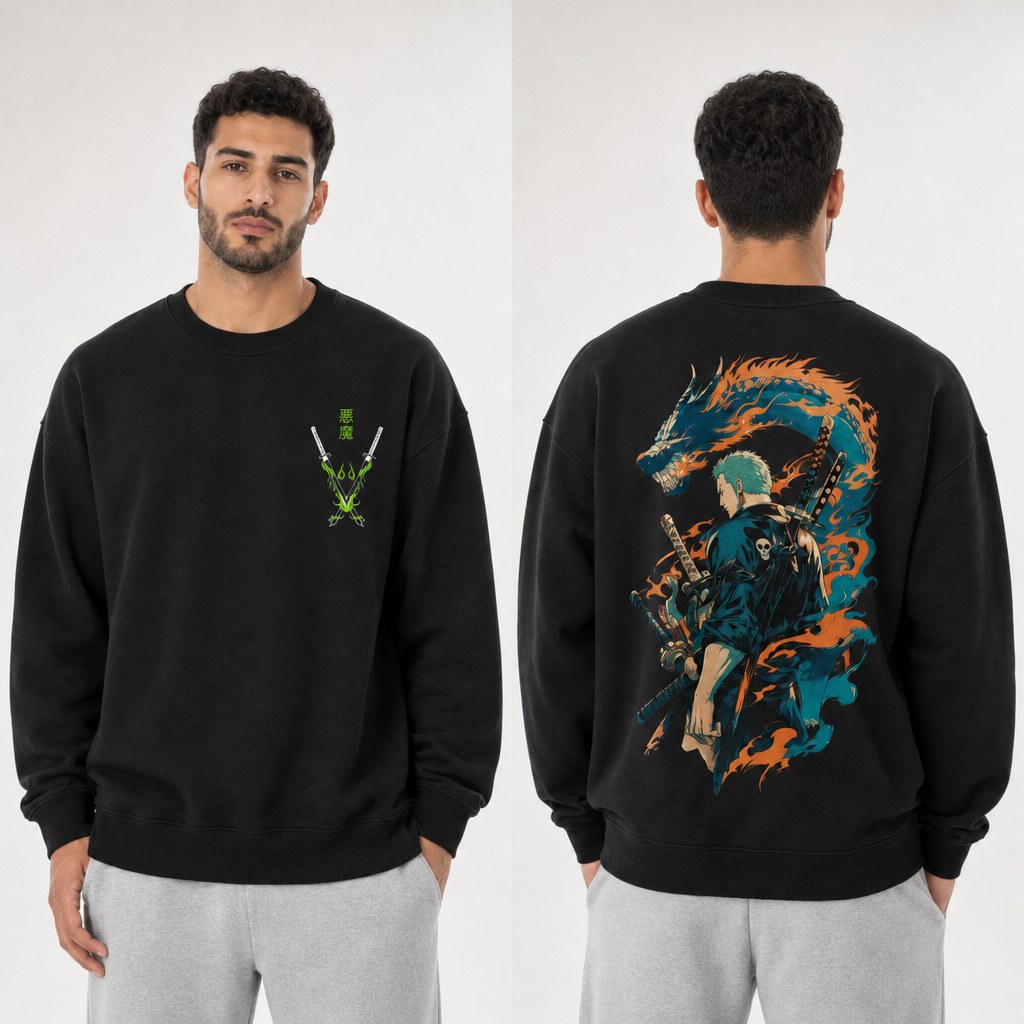 Zoro Dragon Crewneck Sweatshirt - Image 2